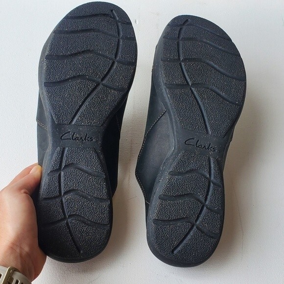 Clarks Collection Roseville Faye Clog Black Leather Womens 11 NWOB - Picture 6 of 8